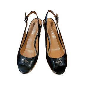 Coach Black Patent Leather Heels